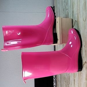 Billito NWOT Women's Waterproof‎ Hot Pink Rain Garden Boots Size 8